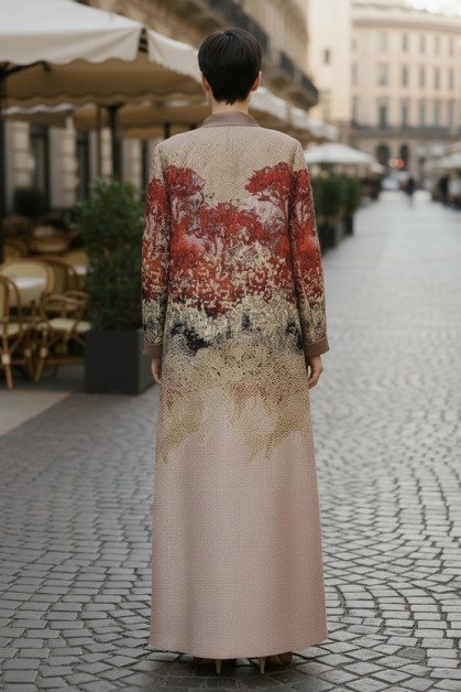 عباية من قماش الجاكار الفاخر 010119