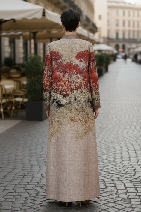 عباية من قماش الجاكار الفاخر 010119