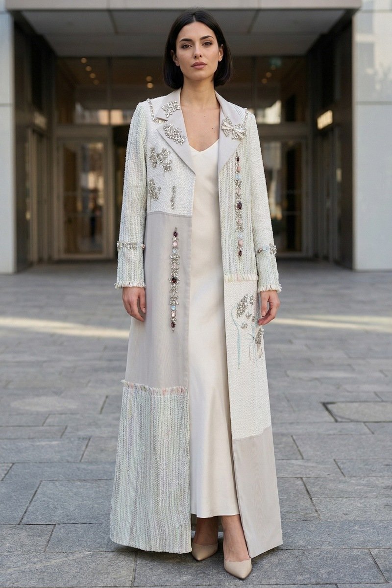 عباية من قماش التويد الفاخر 010124