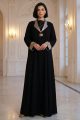 Crepe & satin luxury Abaya 035