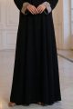 Crepe & satin luxury Abaya 035
