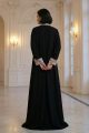 Crepe & satin luxury Abaya 035