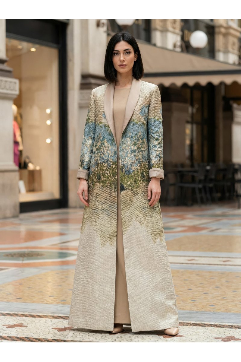 عباية جاكار منقوش فاخر 010123