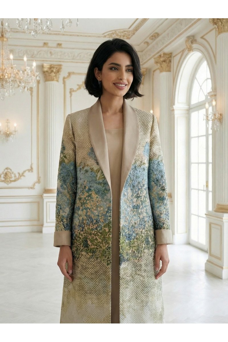 عباية جاكار منقوش فاخر 010123