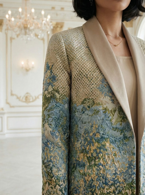 عباية جاكار منقوش فاخر 010123