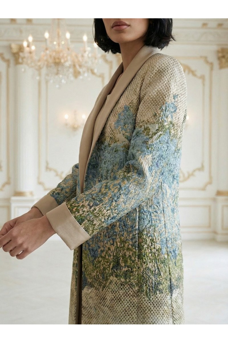 عباية جاكار منقوش فاخر 010123