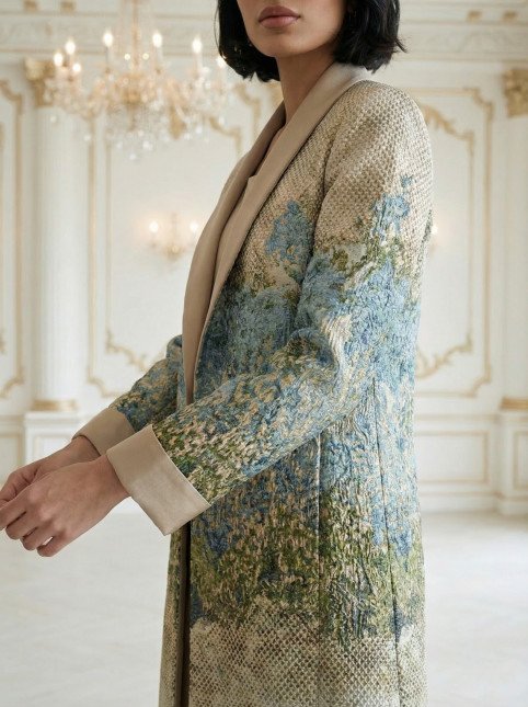 عباية جاكار منقوش فاخر 010123