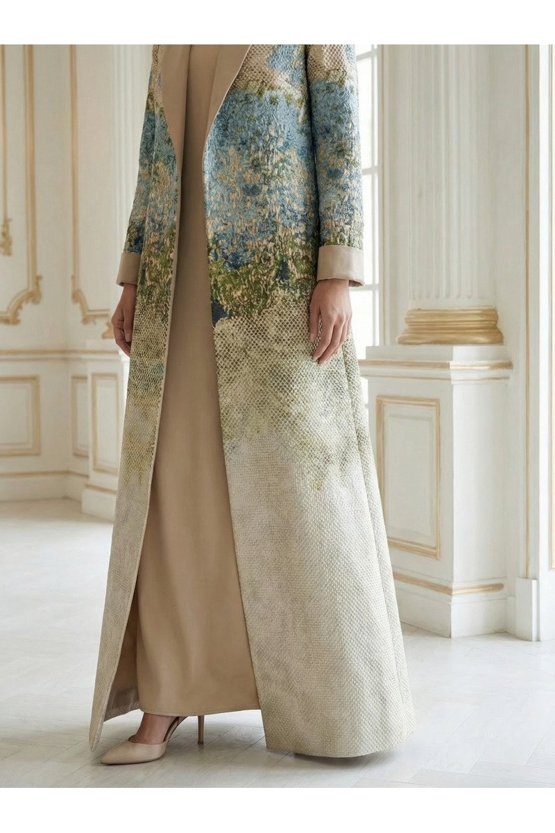 عباية جاكار منقوش فاخر 010123