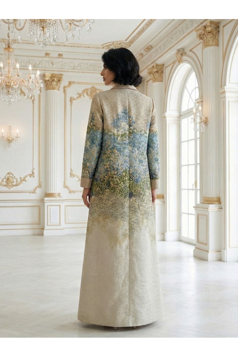 عباية جاكار منقوش فاخر 010123