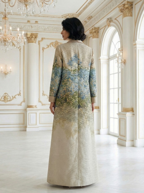 عباية جاكار منقوش فاخر 010123