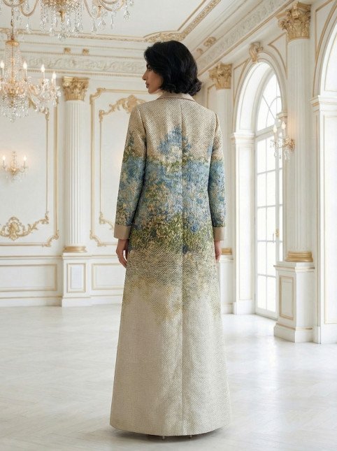 عباية جاكار منقوش فاخر 010123