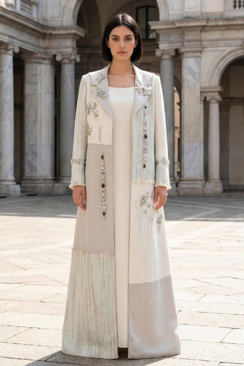 عباية بلاتية من الألوان الهادئة 01089