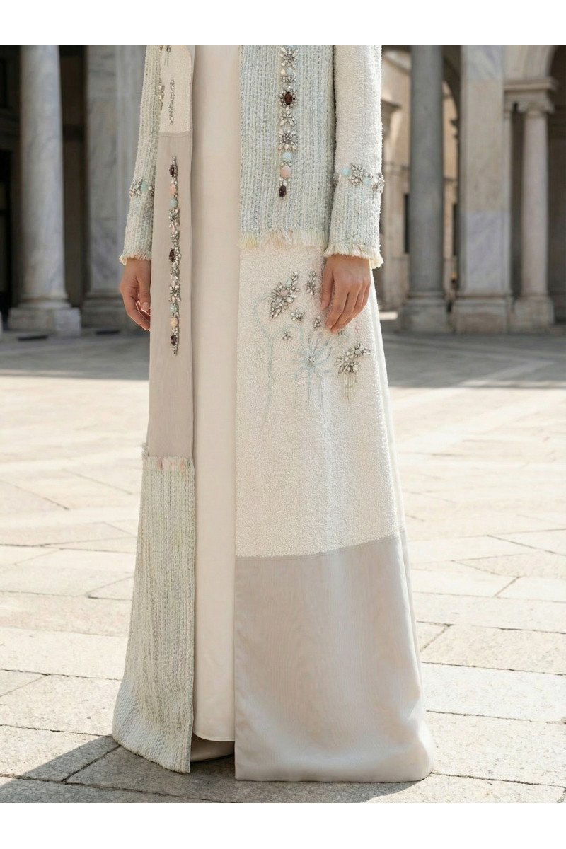 عباية بلاتية من الألوان الهادئة 01089 عباية بلاتية من الألوان الهادئة 01089