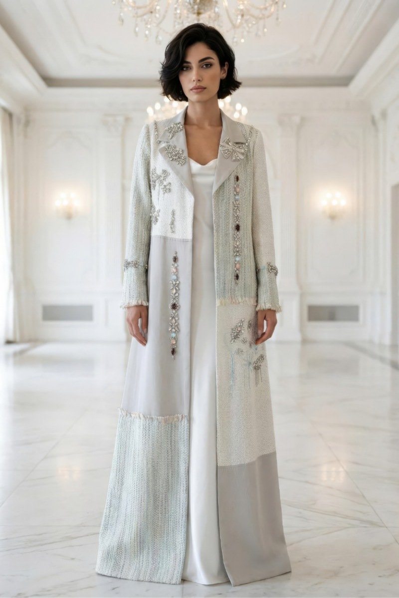 عباية من قماش التويد الفاخر 010124 عباية من قماش التويد الفاخر 010124