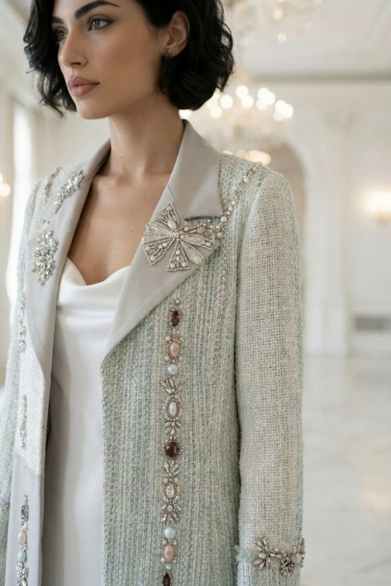 عباية من قماش التويد الفاخر 010124 عباية من قماش التويد الفاخر 010124