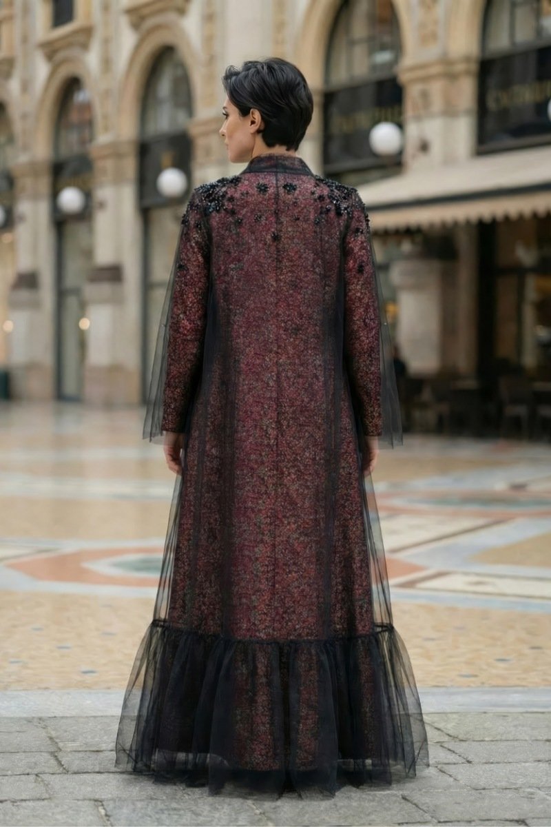 عباية من الجاكار الفاخر والتل الأسود 010133