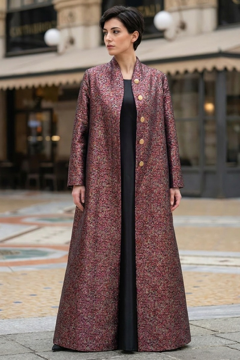 عباية من الجاكار الفاخر والتل الأسود 010133