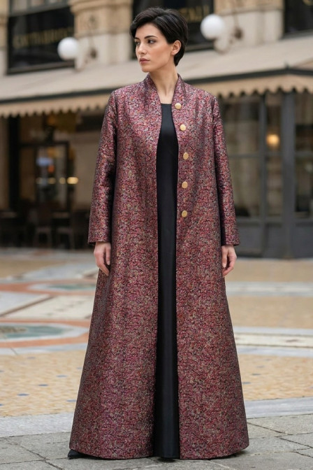 عباية من الجاكار الفاخر والتل الأسود 010133