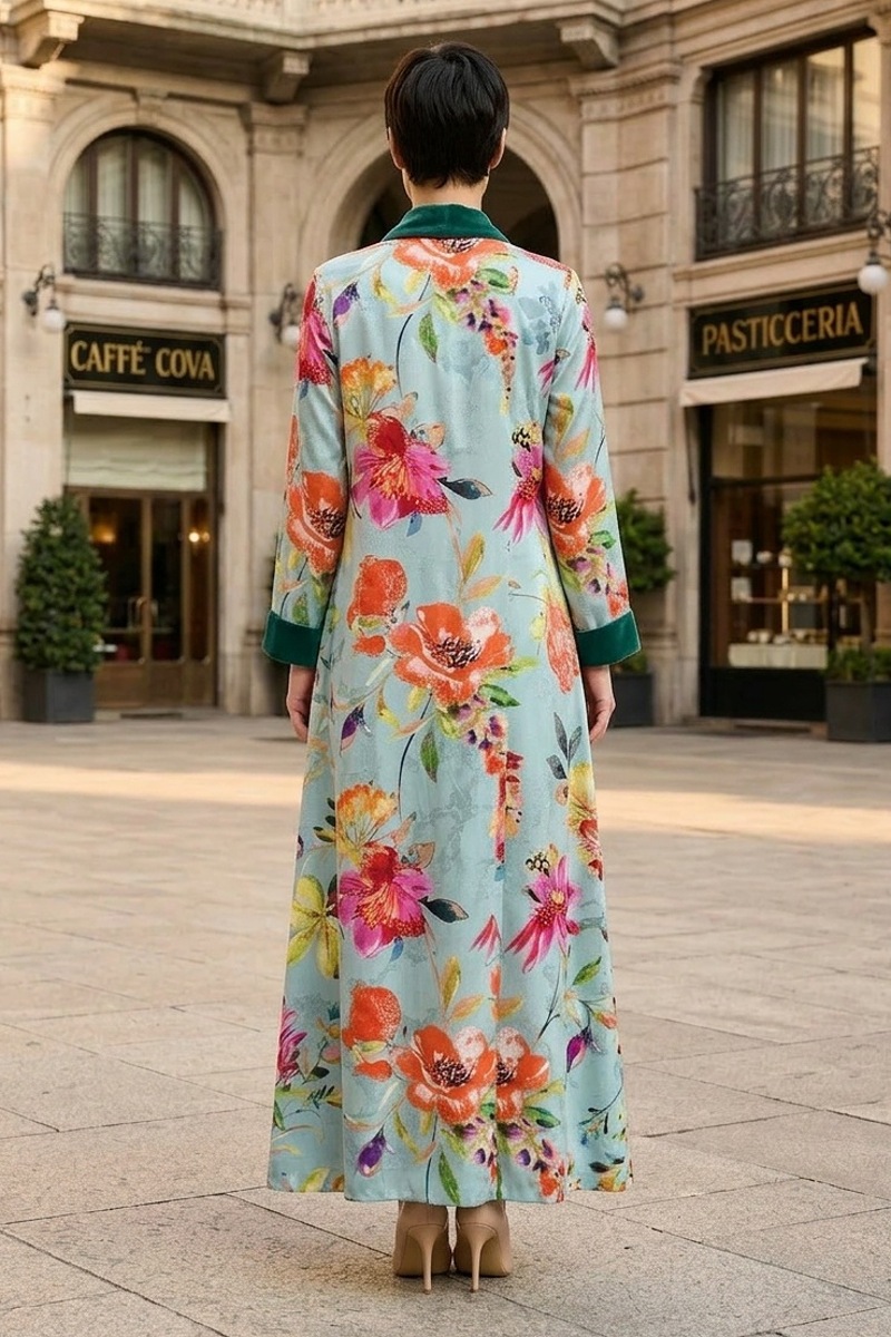 عباية 01055 عباية بليزر متداخلة من قماش فيسكوز رايون