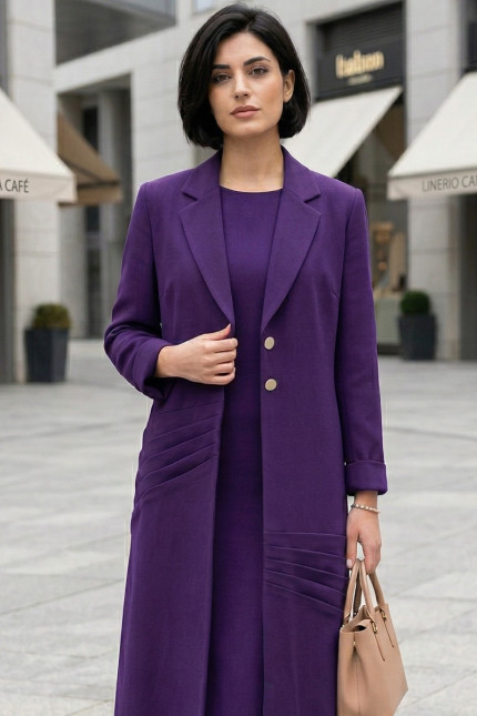 عباية كريب بنفسجي 010139