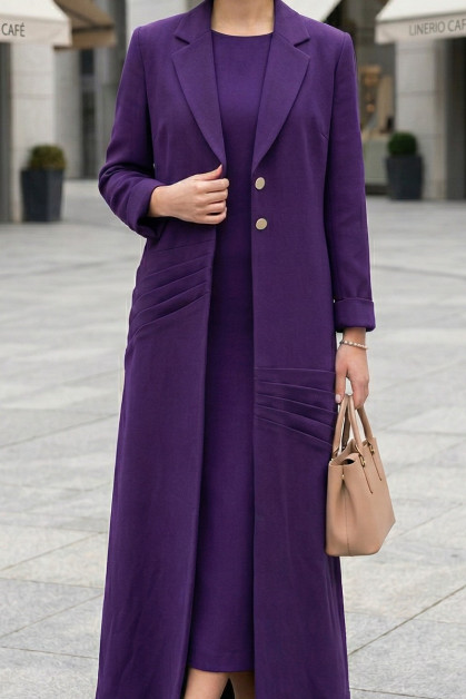 عباية كريب بنفسجي 010139