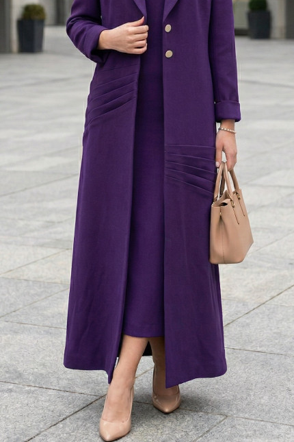 عباية كريب بنفسجي 010139