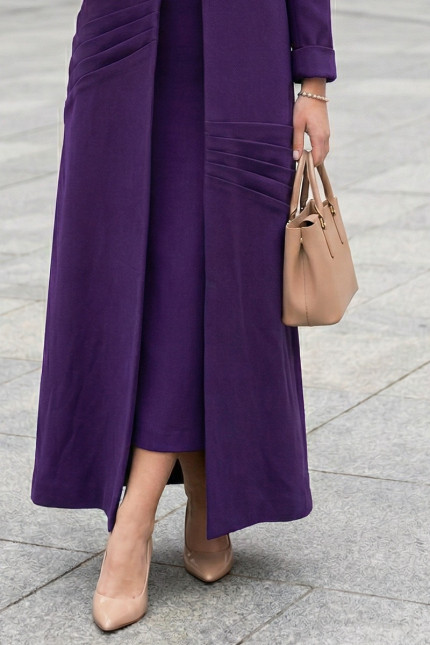 عباية كريب بنفسجي 010139