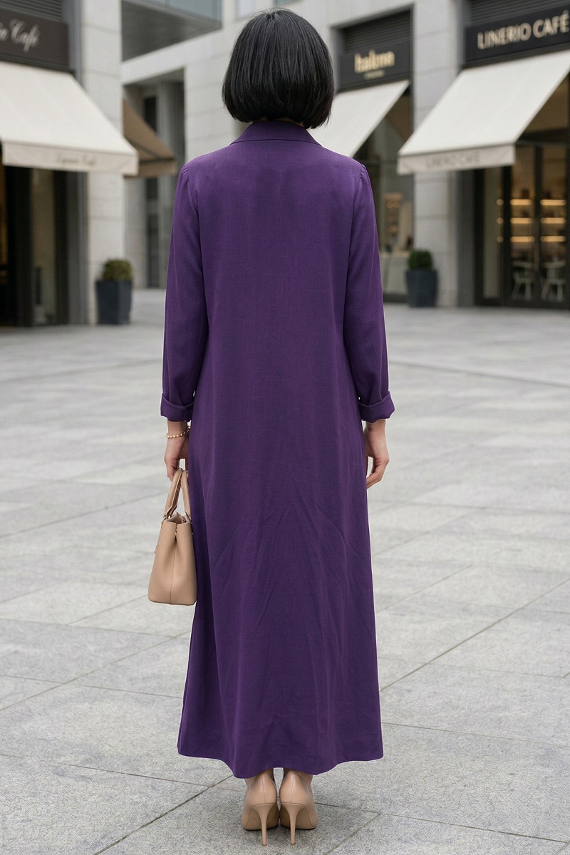 عباية كريب بنفسجي 010139