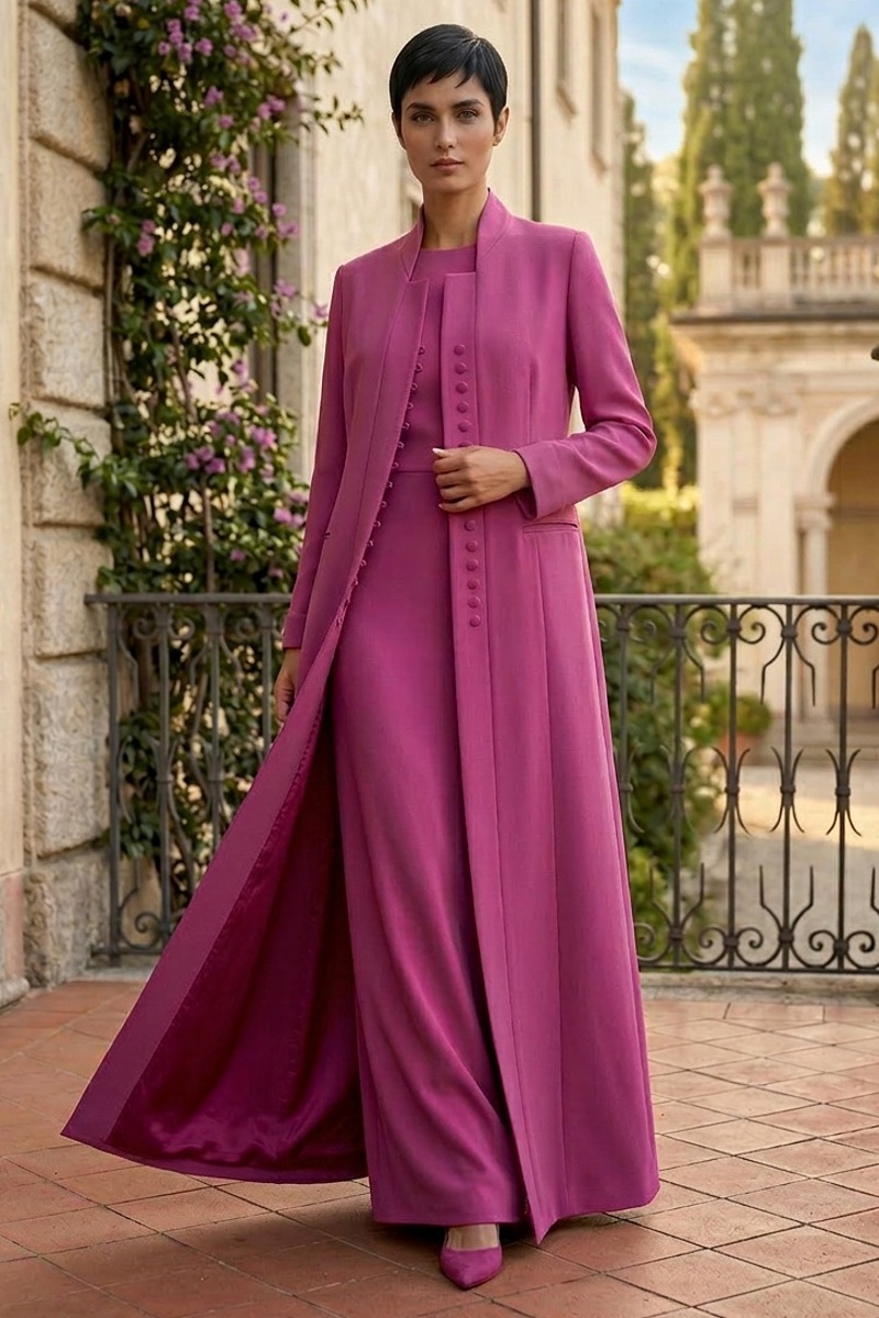 عباية كريب فاخر بلون زهري بينك مطفي 010141