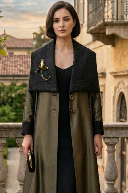 عباية أخضر زيتوني 01091