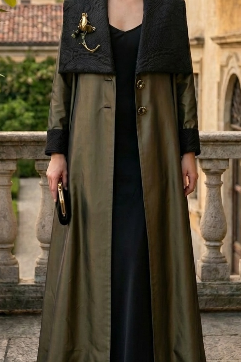 عباية أخضر زيتوني 01091