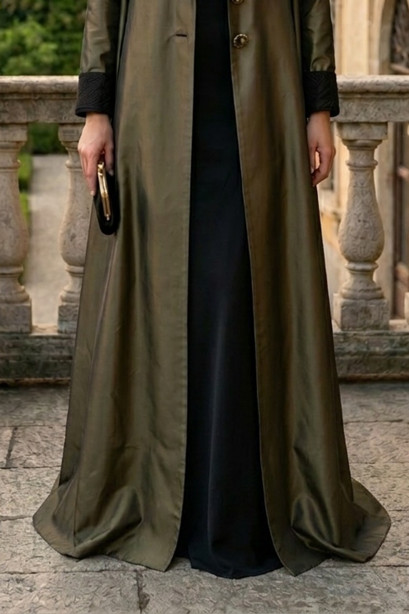 عباية أخضر زيتوني 01091