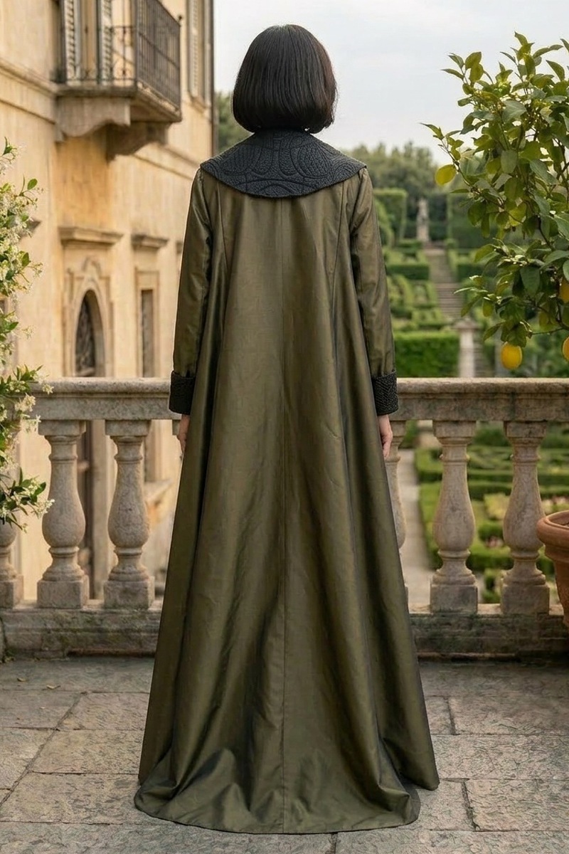 عباية أخضر زيتوني 01091
