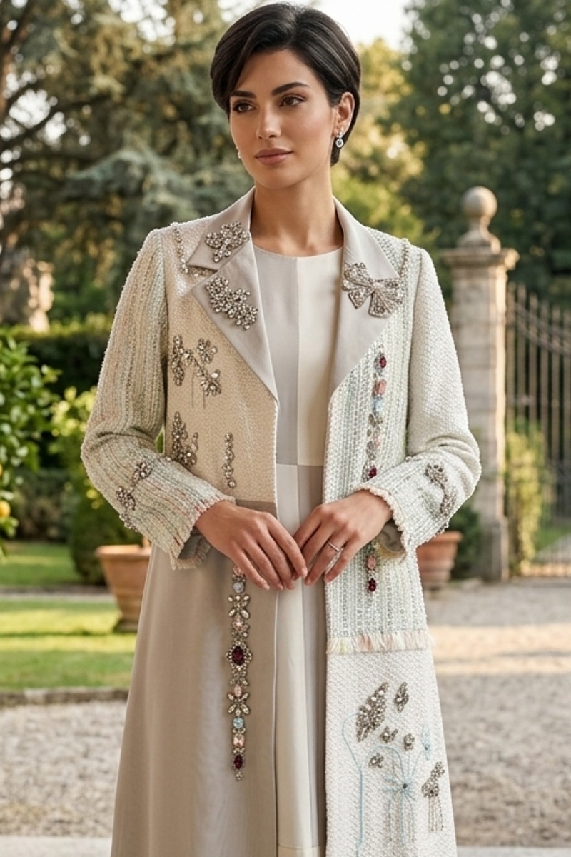 عباية من قماش التويد الفاخر 010124