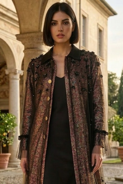 عباية جاكار فاخر مع تل أسود 010145