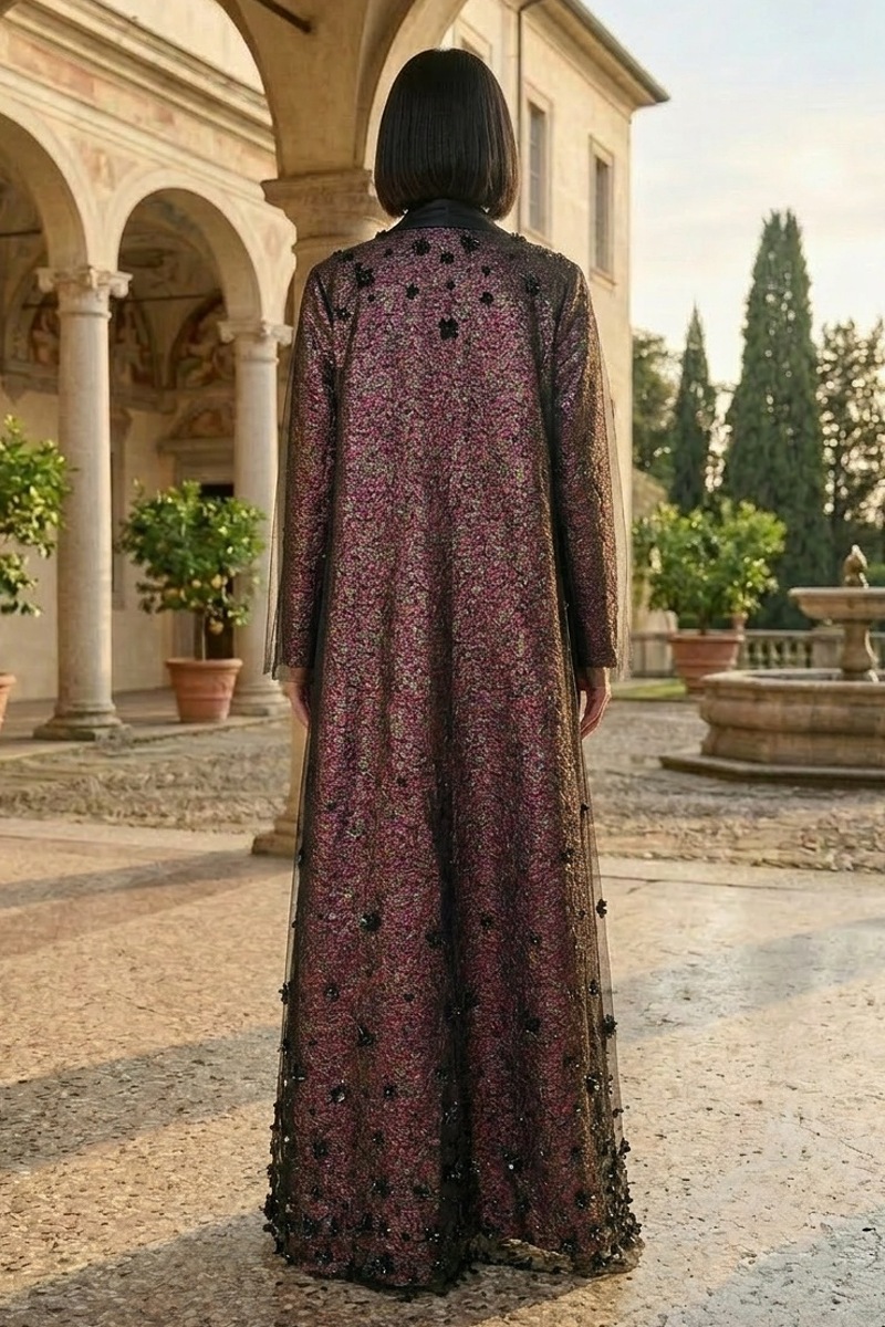 عباية جاكار فاخر مع تل أسود 010145