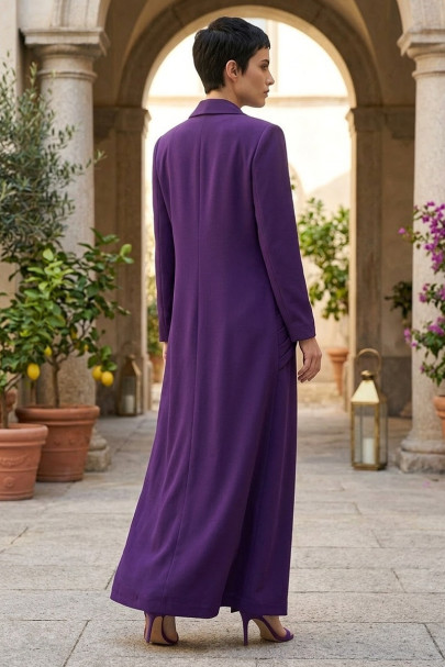 عباية كريب بنفسجي 010139