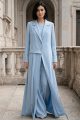 Abaya crepe sky blue color 01085