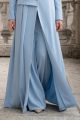 Abaya crepe sky blue color 01085