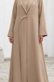 Abaya luxury crepe latte color 01070