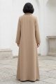 Abaya luxury crepe latte color 01070