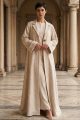 Linen Abaya cream color 045