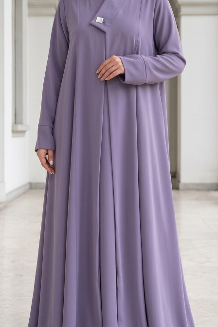 عباية كريب ناعم موڤ فاتح 066