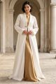 Off-white linen Abaya 079