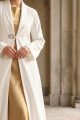 Off-white linen Abaya 079