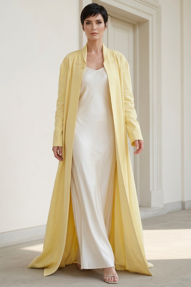Abaya linen calm yellow 052
