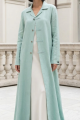 Abaya linen light grass green color 01078