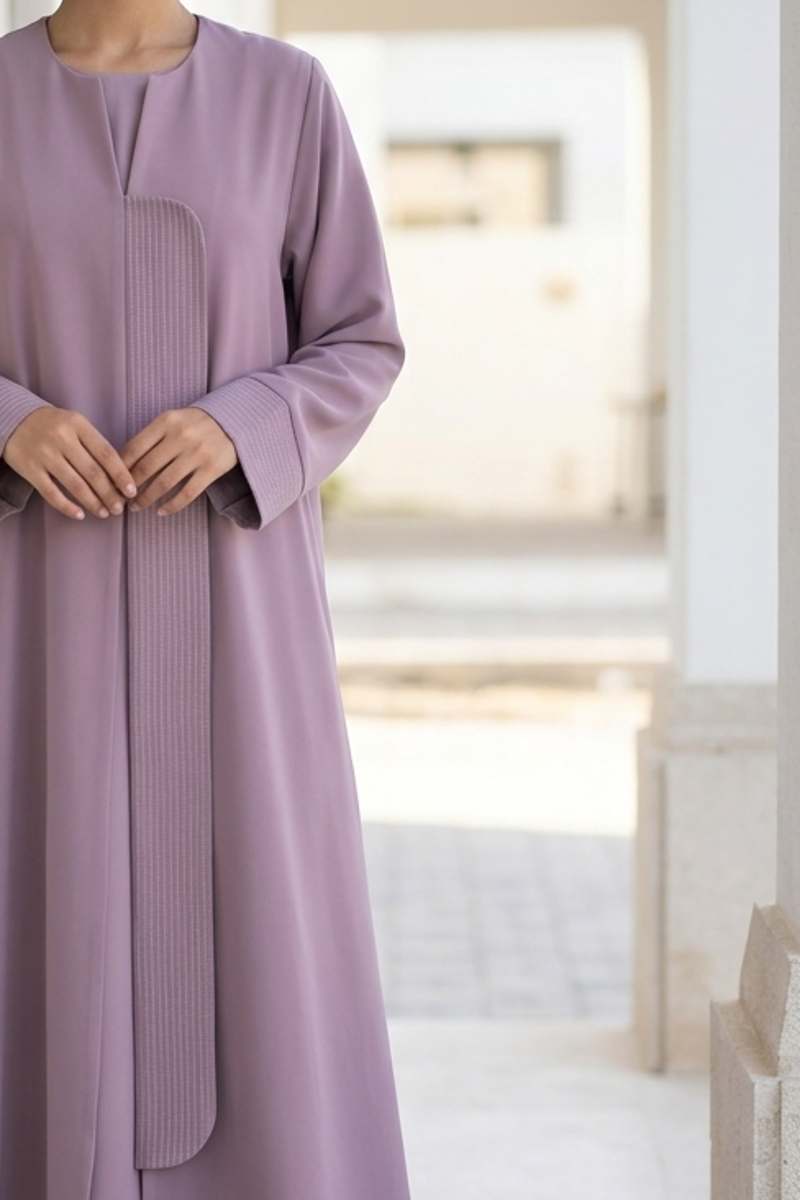 عباية كريب لون موڤ هادئ 01077