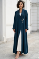 Soft luxury crepe Abaya deep dark green 064