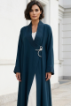 Soft luxury crepe Abaya deep dark green 064